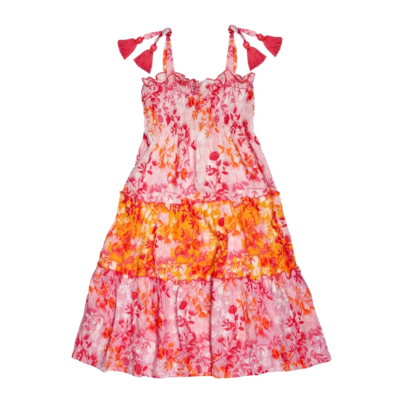 MARIE RAXEVSKY GIRL'S DRESS BOTANICAL MIX