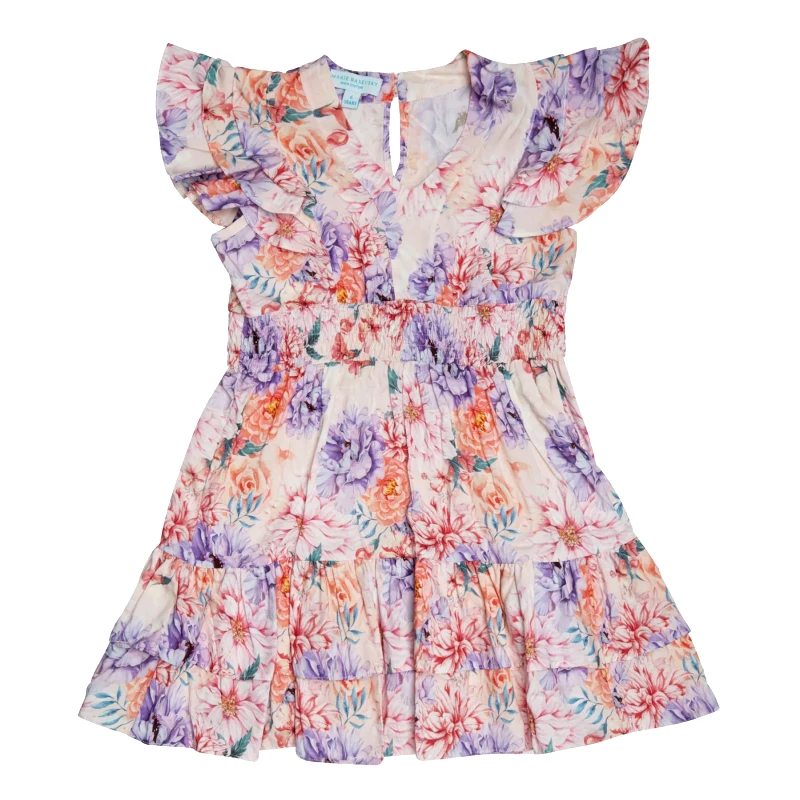 MARIE RAXEVSKY GIRL'S RUFFLED DRESS ROMANTIC