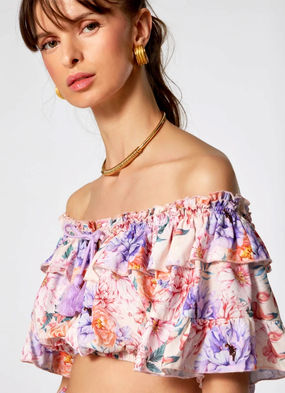 MARIE RAXEVSKY WOMEN'S CROP TOP ROMANTIC