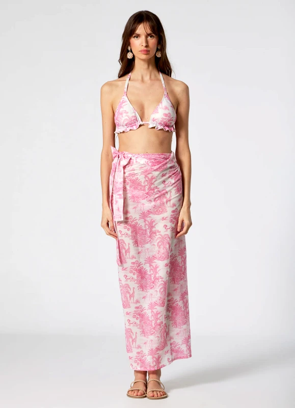 MARIE RAXEVSKY WOMEN'S PAREO JUNGLE PINK