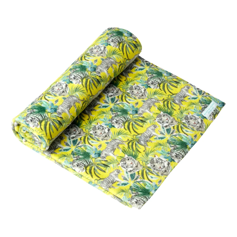 MARIE RAXEVSKY BEACH TOWEL JUNGLE YELLOW