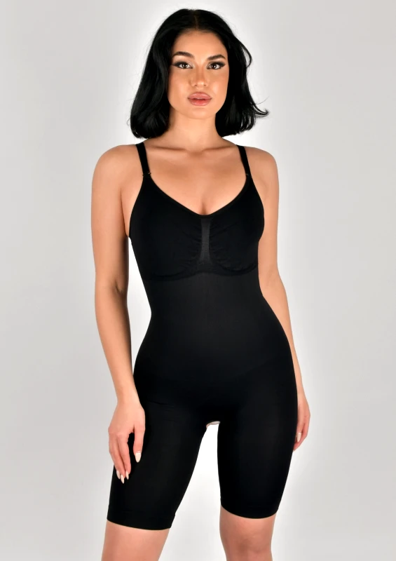 Zeta Curves Amelie Κορμάκι Σύσφιξης Κοιλιάς Χωρίς Ραφές - Μαύρο