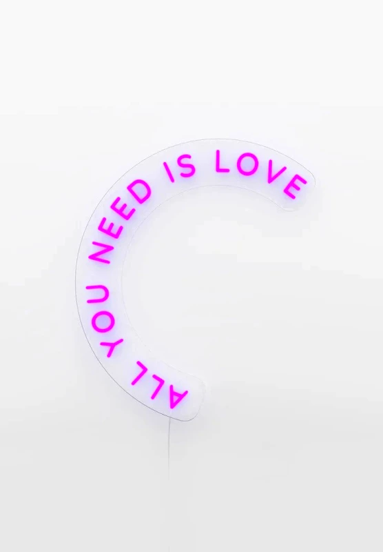 CANDY SHOCK Επιτοίχιο USB Φωτιστικό Neon LED 80 x 49,8 x 0,55cm - All you need is love