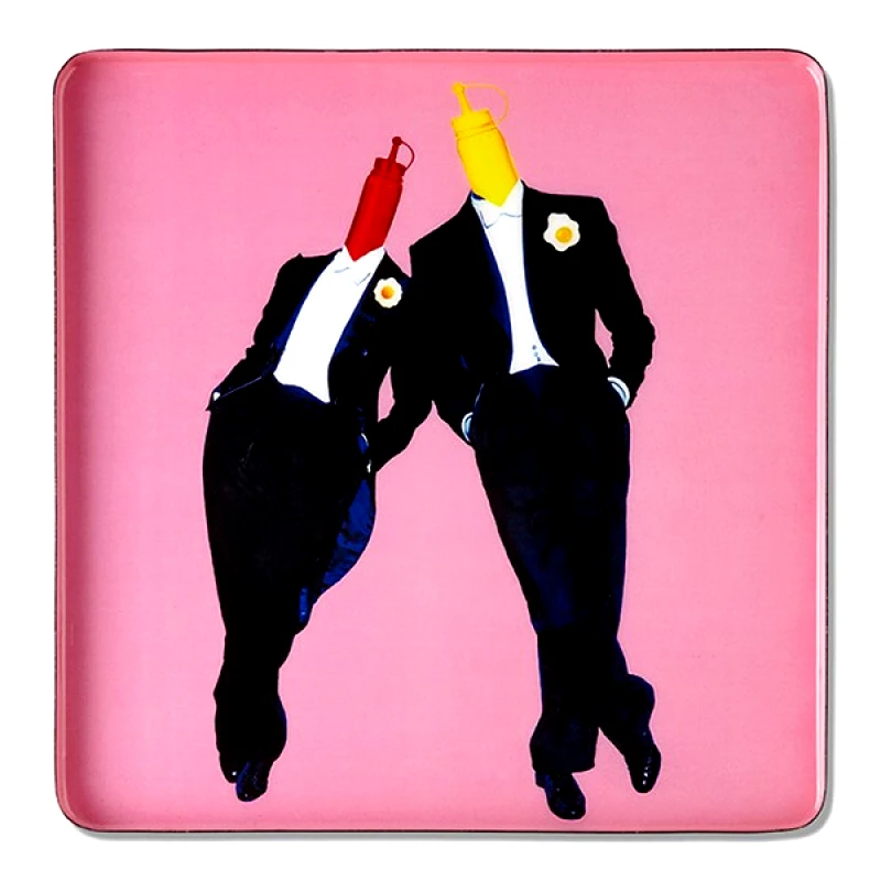GANGZAI Δίσκος Τετράγωνος Ketch & Mout GANGZAI, 30 cm