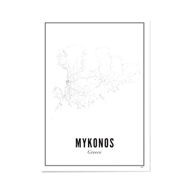 WIJCK. Αφίσα Μύκονος - A4 (21 x 30cm)