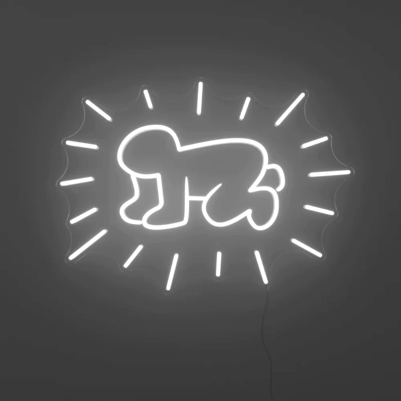 YELLOWPOP Επιτοίχιο Φωτιστικό Neon LED 50 x 36 cm - Radiant Baby Από Τον Keith Haring