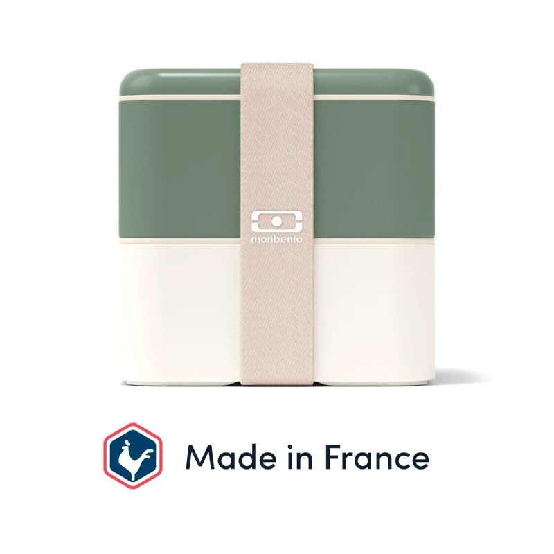 monbento 1.7L Δοχείο Φαγητού Monbento MB Square (PP) Made in France - Natural Green