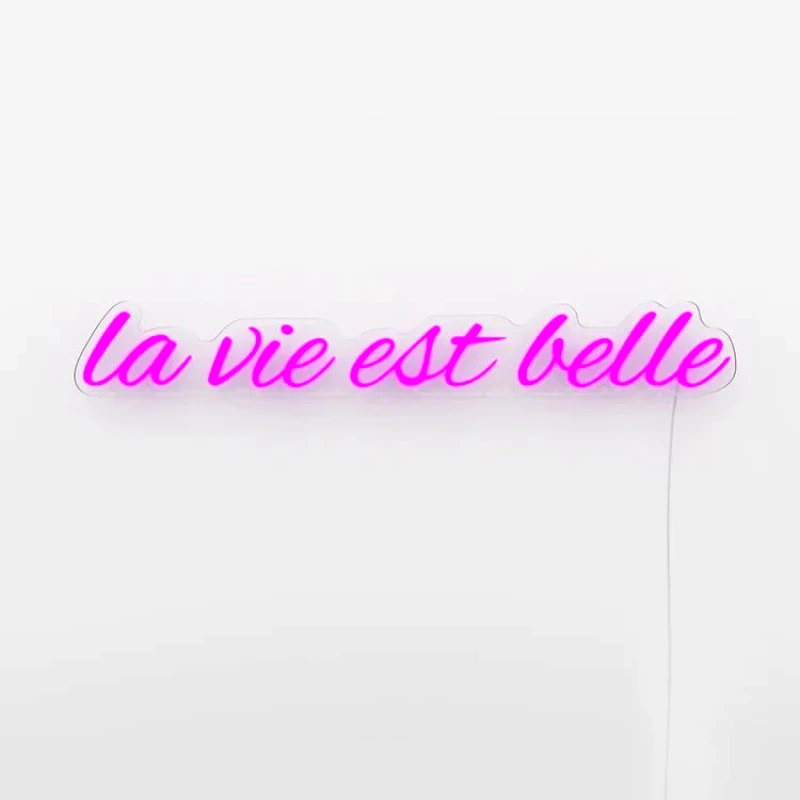CANDY SHOCK La Vie Est Belle Neon - Επιτοίχιο USB Φωτιστικό LED CANDY SHOCK, 40cm