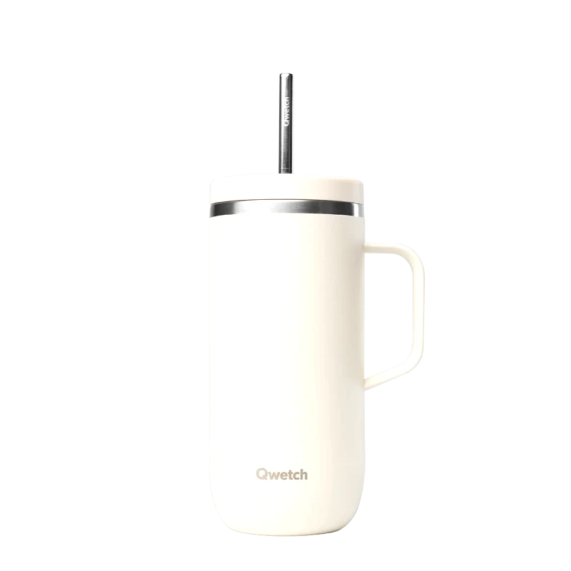QWETCH Ποτήρι Θερμός Matt Sand Mε Xερούλι - 600ml