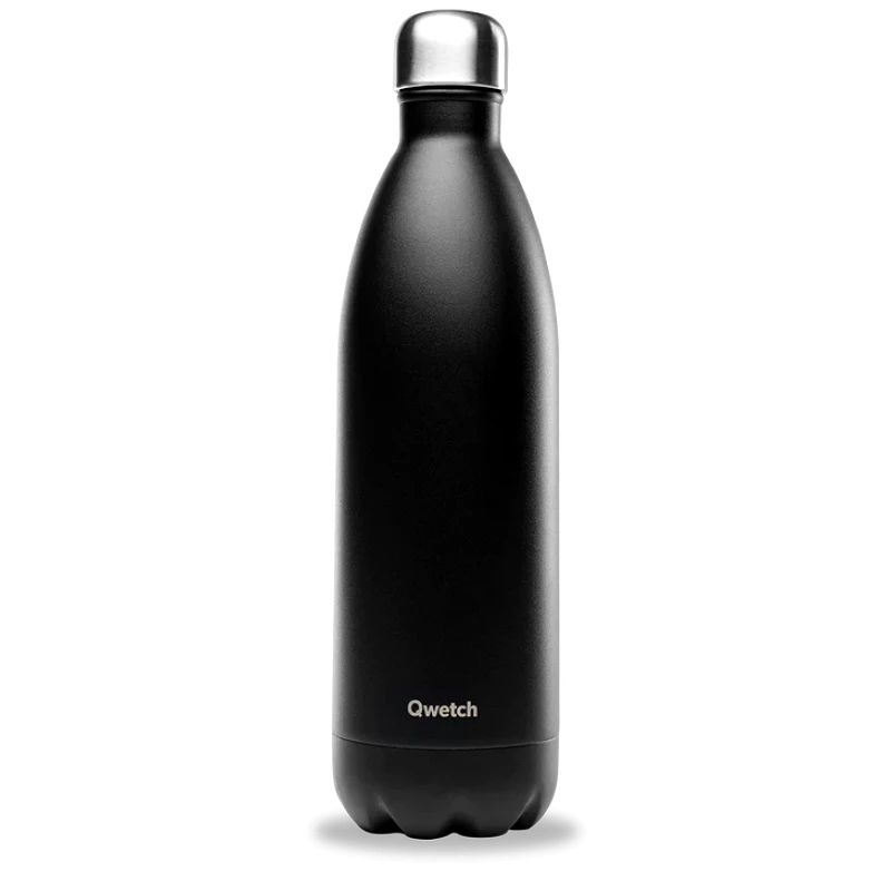 QWETCH Insulated stainless steel bottle - Matt - Black - 1L Qwetch