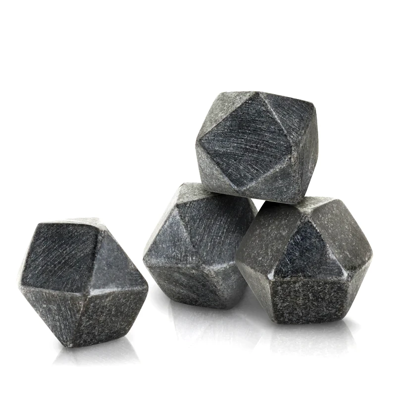 Viski Σετ 6 Basalt Εξάγωνα Παγάκια Για Ποτά