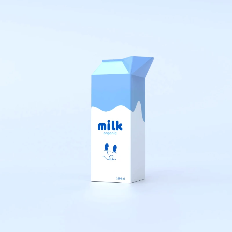 Fluid Market Βάζο Γάλα - Λευκό/Μπλε