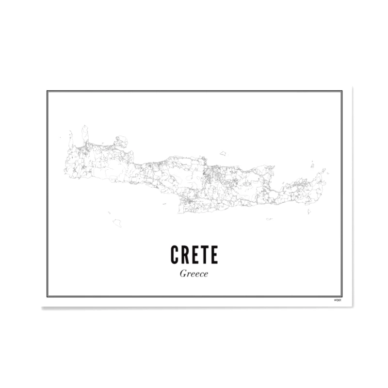 WIJCK. Αφίσα Κρήτη - Καρτ Ποστάλ (10 x 15cm)