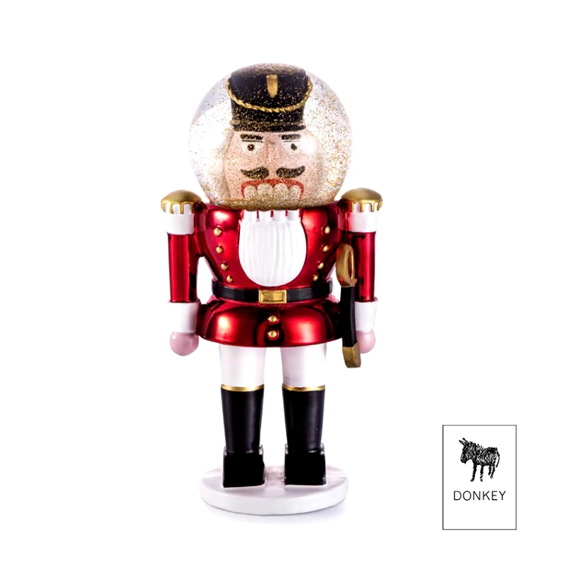 DONKEY Snowglobe Καρυοθραύστης DONKEY, 17 cm - Κόκκινο