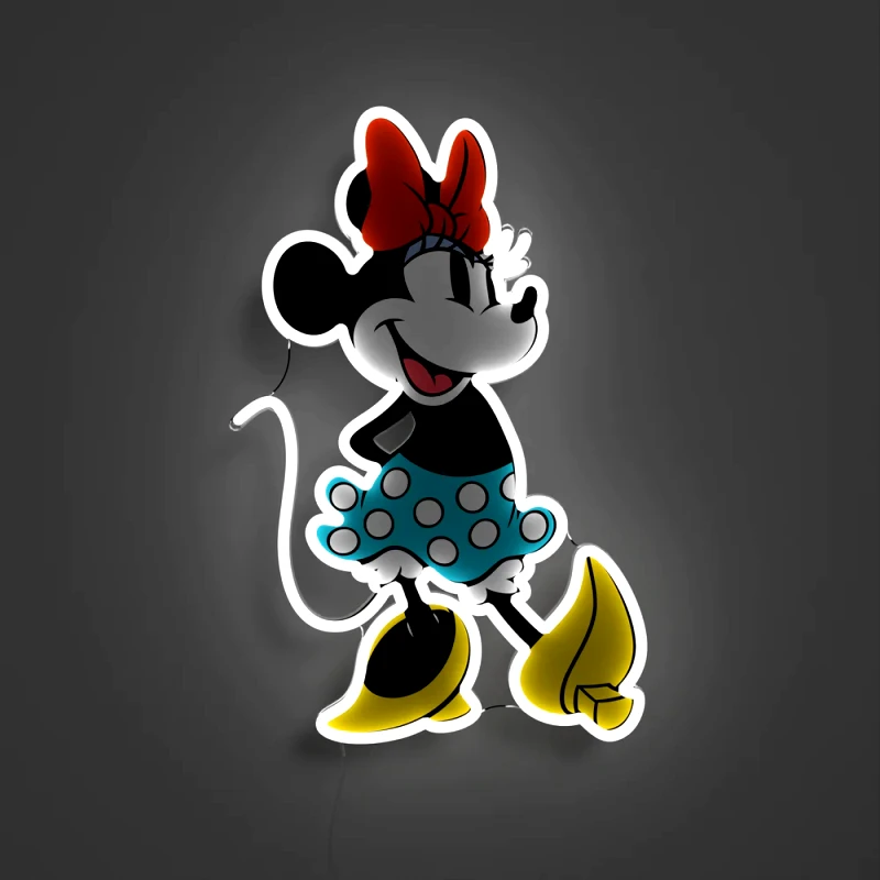 YELLOWPOP Επιτοίχιο Φωτιστικό Neon LED 24.5 x 37.3 cm - Disney Minnie