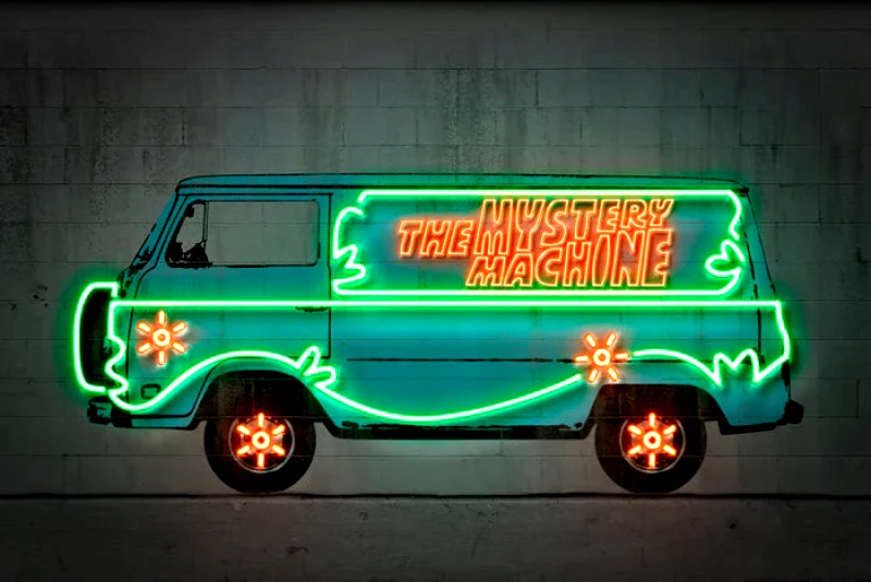 Blue Shaker Αφίσα NEON ART - Mystery Machine - 30 x 40 cm