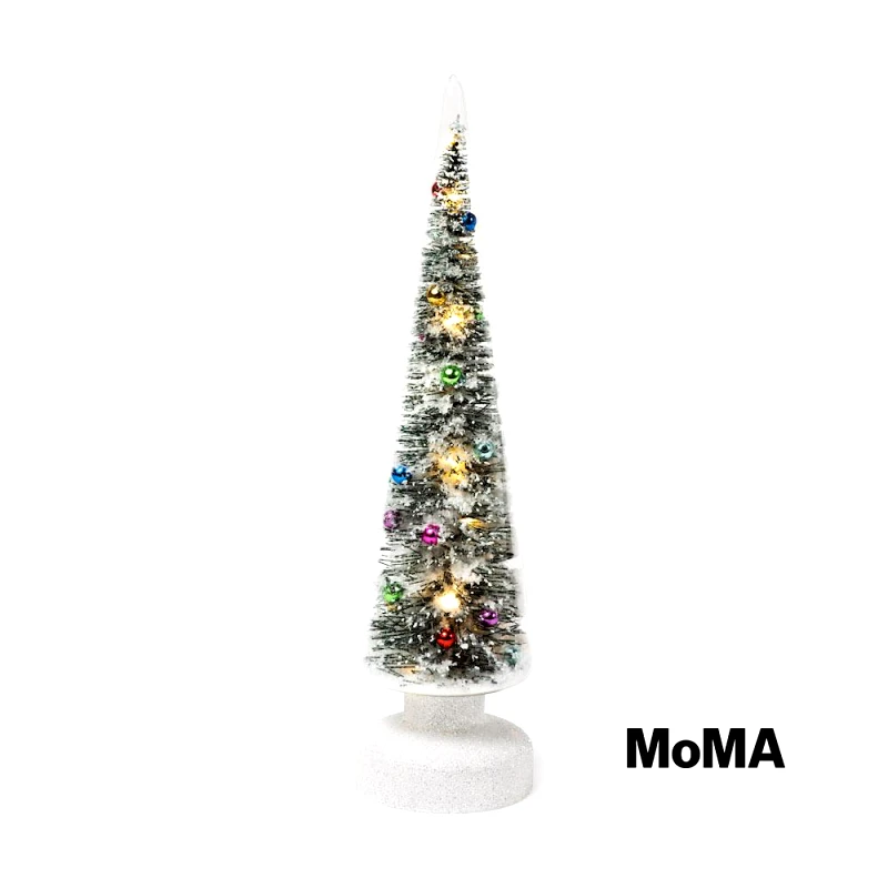 MoMA Δέντρο Χριστουγέννων ΜοΜΑ από Γυαλί & LED Φως, 35cm - Snowy Wonderland