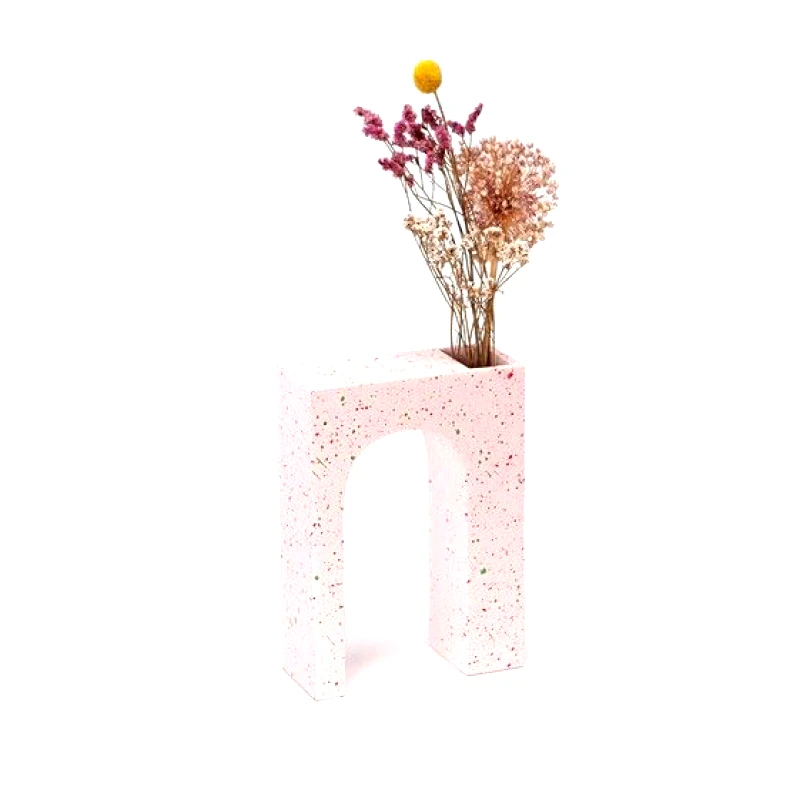 DOIY Βάζο από Ρητίνη Acquedotto 23 x 16 x 7cm - Ροζ