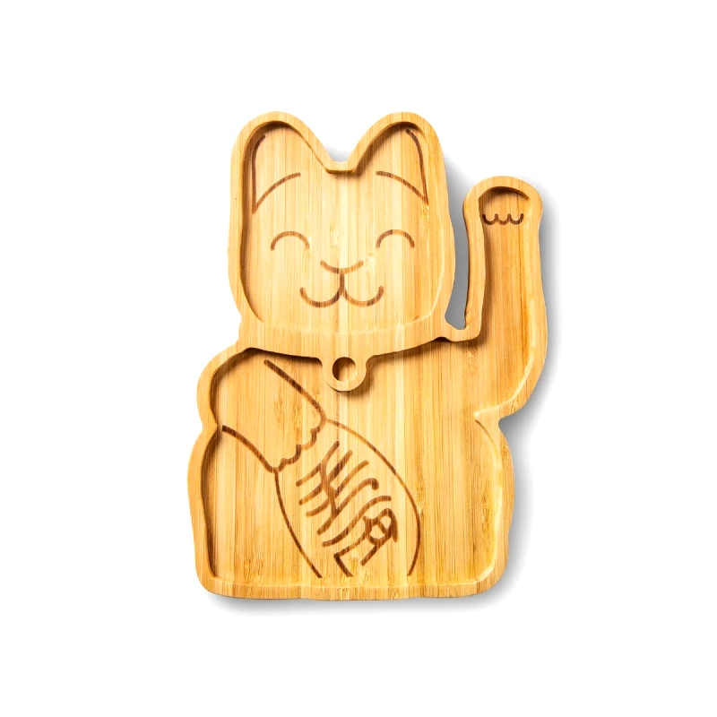 DONKEY Πιατέλα Μπαμπού 22 x 16 x 1,5 cm - Lucky Cat Maneki Neko