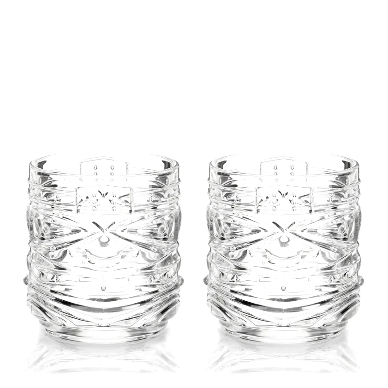 Viski Σετ 2 Lowball Ποτηριών Pacific Crystal Tiki - 355ml