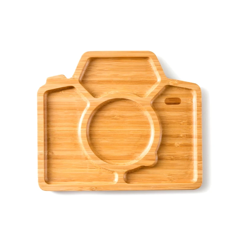 DONKEY 200490 Bamboo Plate Snap & Smile/ board / camera approx. 22 x 18,7 x 1,5 cm/bamboo