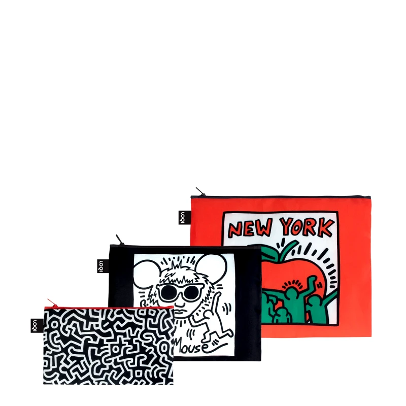 LOQI LOQI Σετ Τσαντάκια Recycled | KEITH HARING - New York