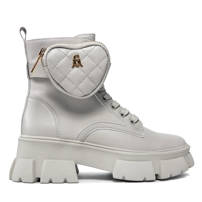 Steve Madden Ορειβατικά παπούτσια Steve Madden Tanker-H Bootie SM19000035 SM19000035-287 Εκρού