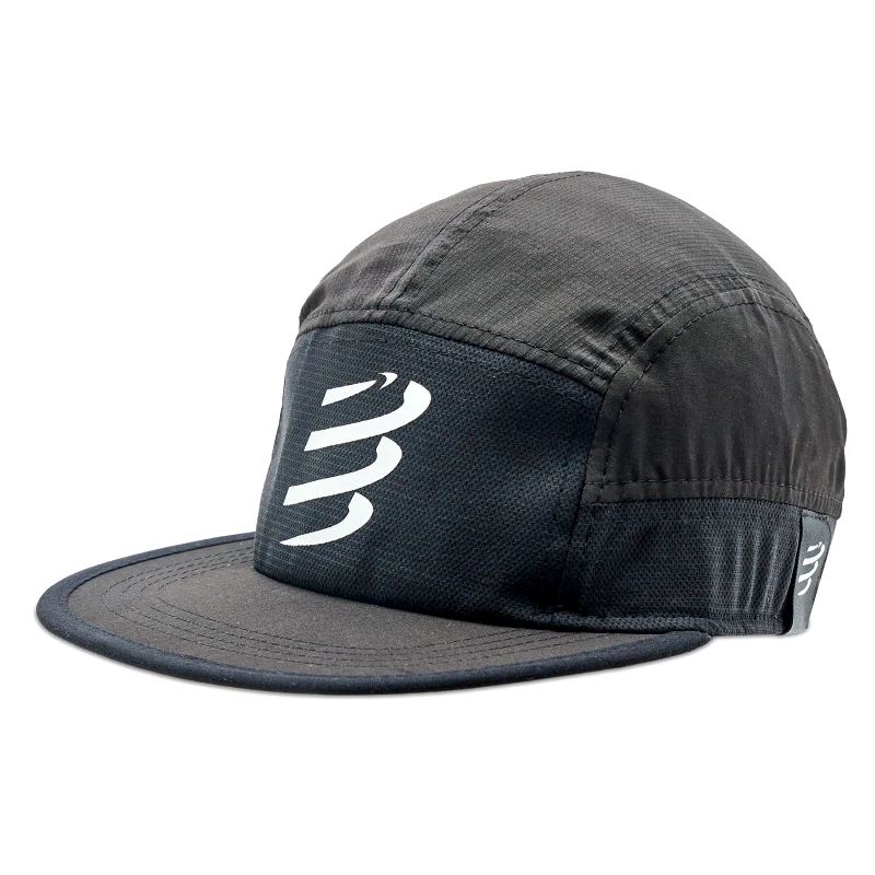 Compressport Καπέλο Jockey Compressport 5 Panel Light Cap CU00097B Μαύρο