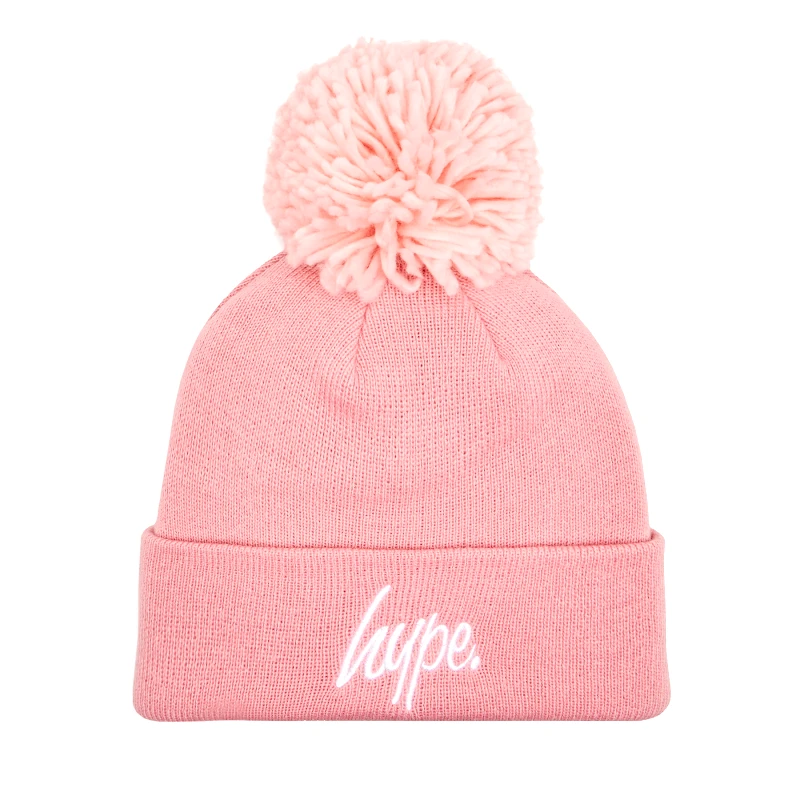 HYPE Σκούφος HYPE Bobble Script YVLR-714 Ροζ