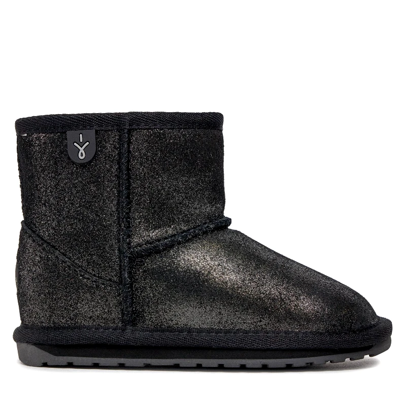 EMU Australia Μπότες Χιονιού EMU Australia Wallaby Mini Metallic K11856 Μαύρο