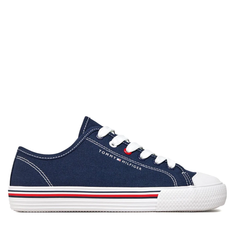 Tommy Hilfiger Sneakers Tommy Hilfiger Low Cut Lace Up Sneaker T3X9-33324-0890 S Σκούρο μπλε