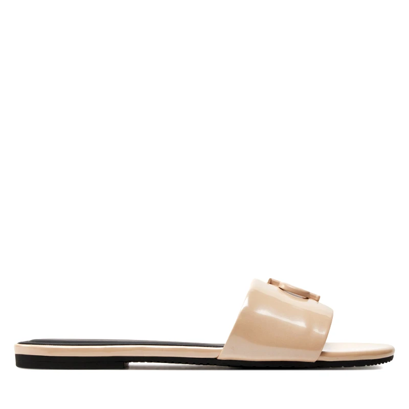 Παντόφλες Calvin Klein Jeans Flat Sandal Slide Mg Met YW0YW01348 Μπεζ φωτογραφία