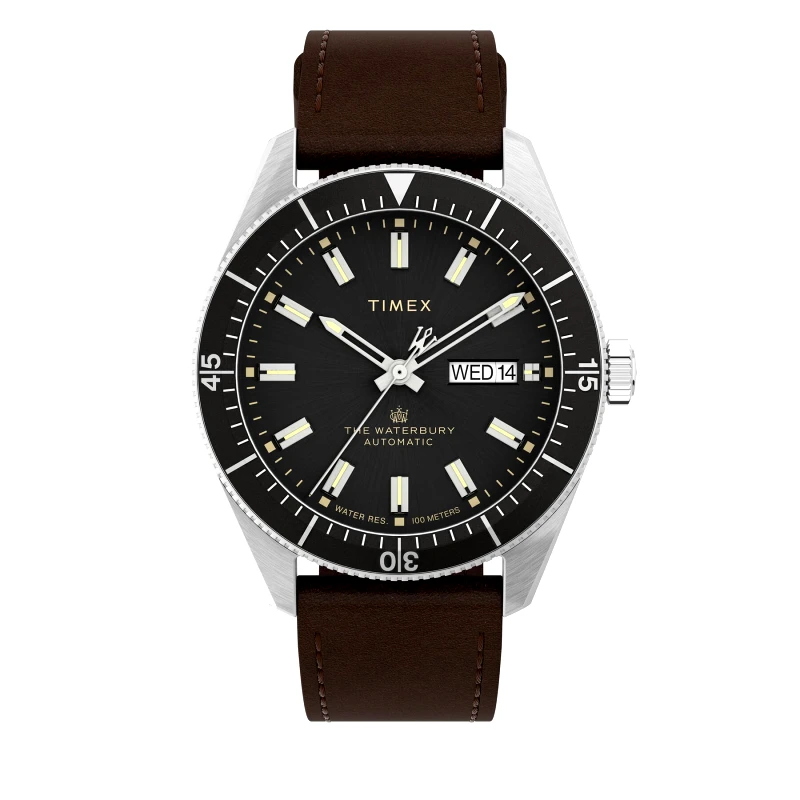 Timex Ρολόι Timex Waterbury TW2V24800 Καφέ