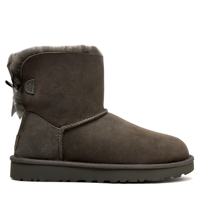 Ugg Μπότες Χιονιού Ugg W Mini Bailey Bow II 1016501 Γκρι