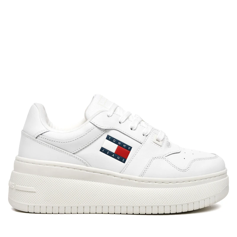 Tommy Jeans Αθλητικά Tommy Jeans Tjw Retro Basket Flatform Ess EN0EN02506 Λευκό