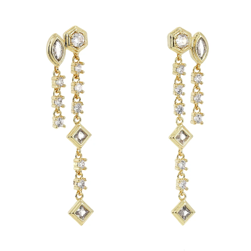 Luv AJ Σκουλαρίκια Luv AJ Stellar Bezel Double Studs HOL22-E-SBDS-G Χρυσό