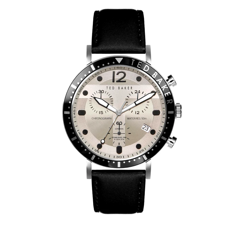 Ted Baker Ρολόι Ted Baker Mornig BKPMRS205 Μαύρο