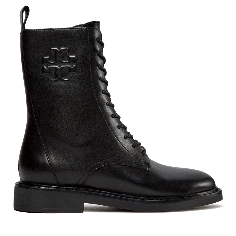 Tory Burch Μποτάκια Tory Burch Double T Combat Boot 154336 Μαύρο