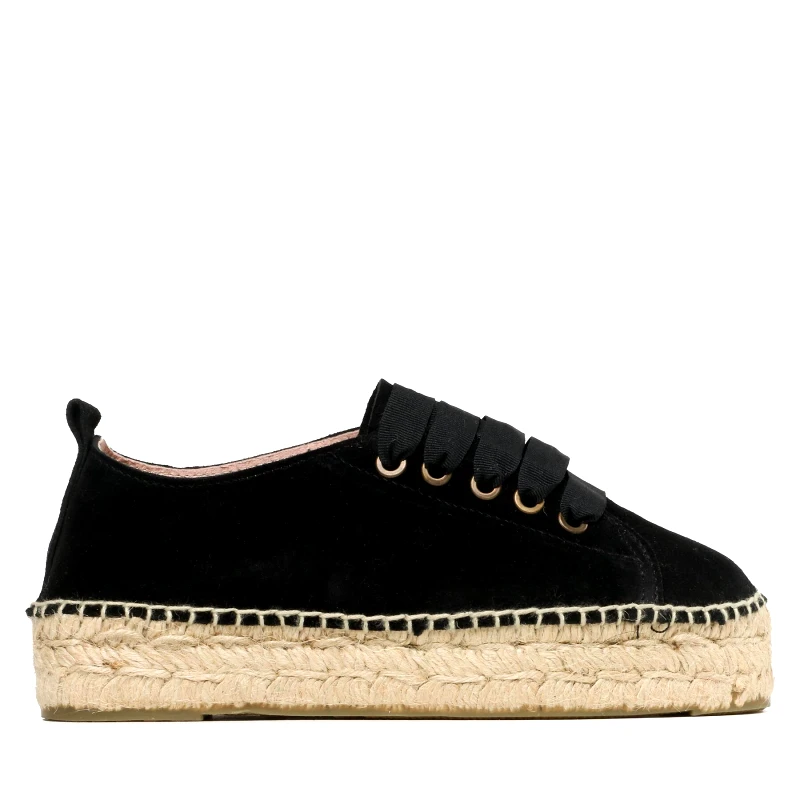 Manebi Εσπαντρίγιες Manebi Lace-Up Espadrilles K 1.0 E0 Μαύρο