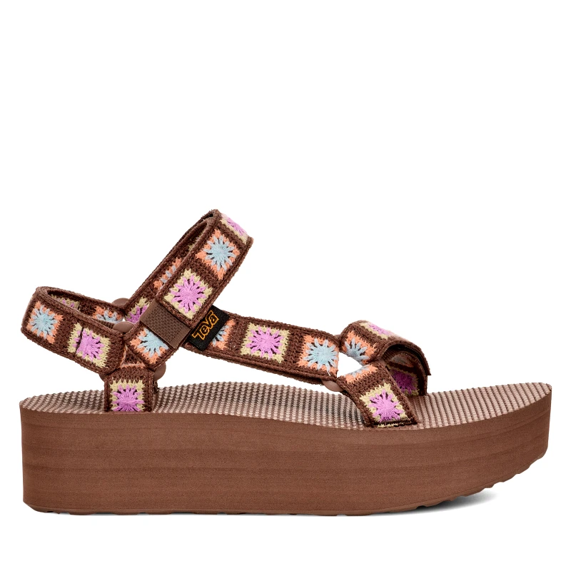 Teva Σανδάλια Teva Flatform Universal Crochet 1150210 Καφέ