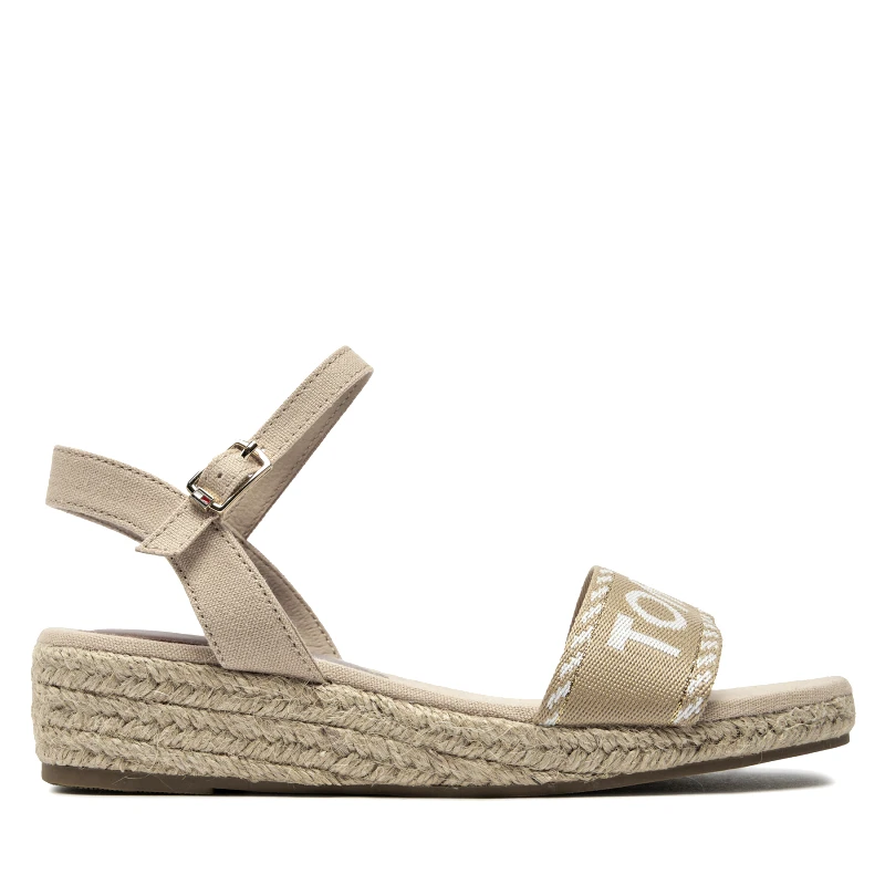 Tommy Hilfiger Εσπαντρίγιες Tommy Hilfiger Rope Wedge Sandal T3A7-33287-0890 S Μπεζ