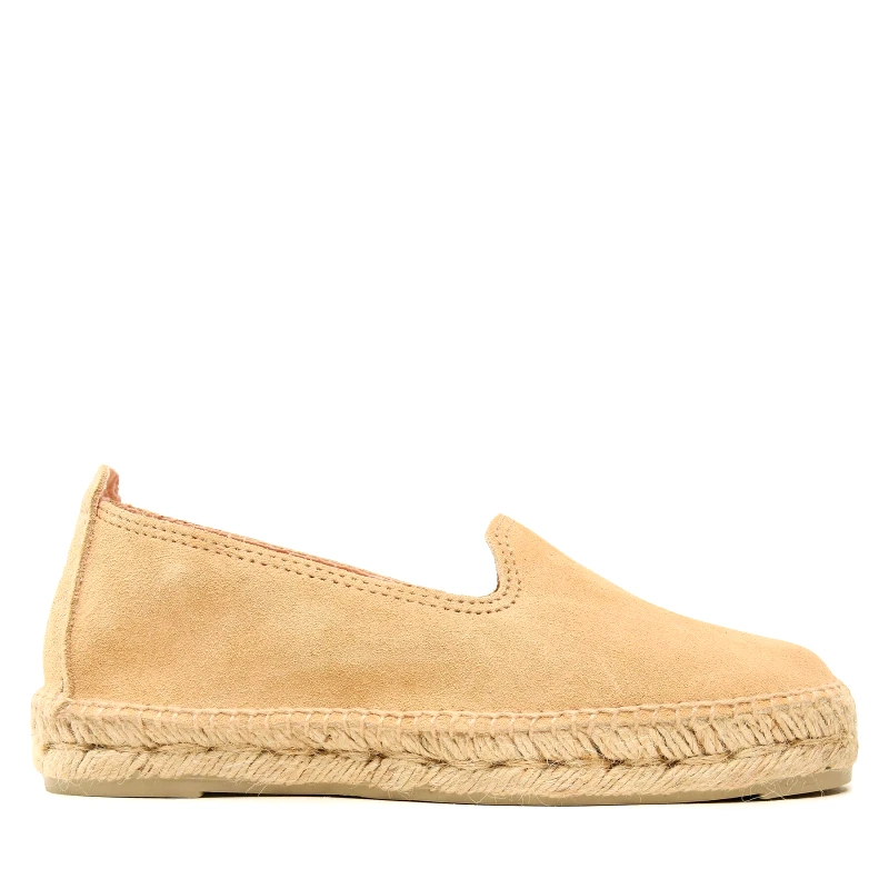 Manebi Εσπαντρίγιες Manebi Suede Flat Espadrilles Μπεζ