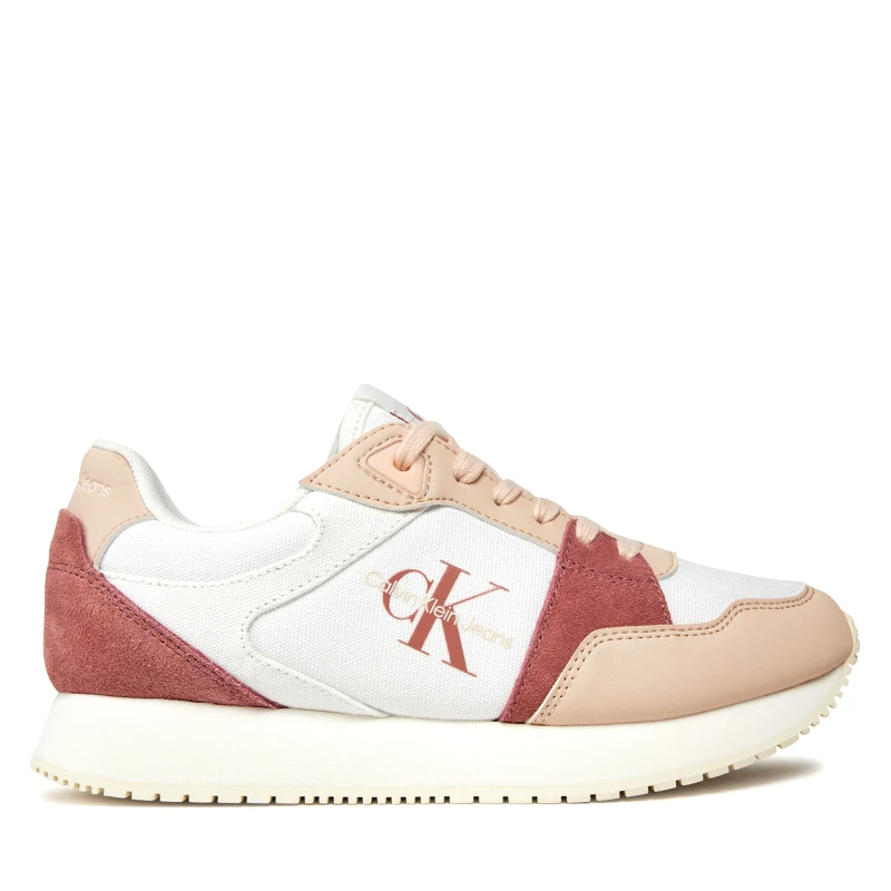 Calvin Klein Jeans Αθλητικά Calvin Klein Jeans Runner Low Lace Mix Ml Btw YW0YW01436 Λευκό