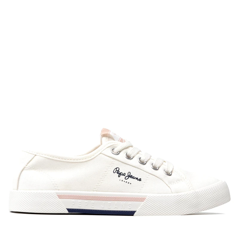 Πάνινα παπούτσια Pepe Jeans Brady Girl Basic PGS30543 Λευκό φωτογραφία