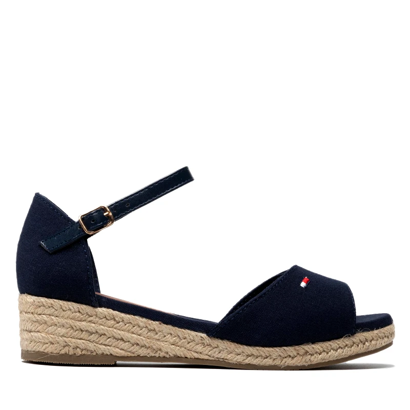 Tommy Hilfiger Εσπαντρίγιες Tommy Hilfiger Rope Wedge Sandal T3A7-32185-0048 M Σκούρο μπλε