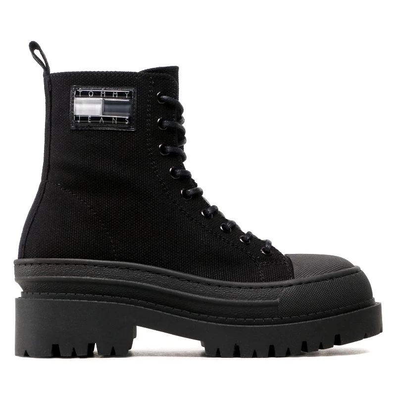 Tommy Hilfiger Μποτάκια Tommy Hilfiger Tjw Foxing Canvas EN0EN02216 Μαύρο
