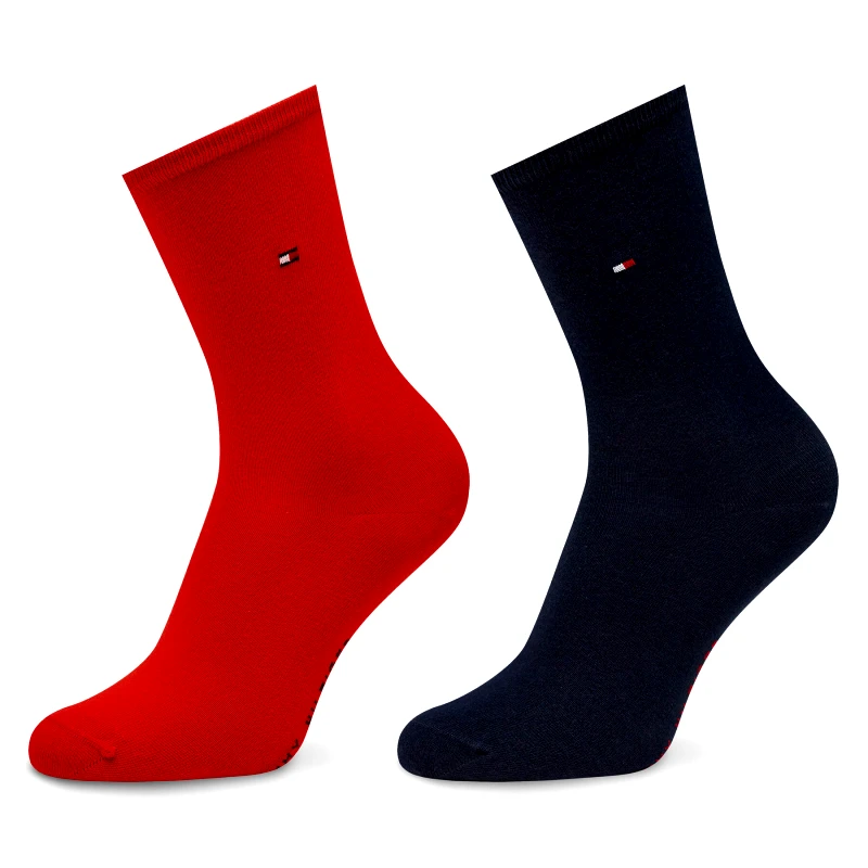 Tommy Hilfiger Σετ 2 ζευγάρια ψηλές κάλτσες γυναικείες Tommy Hilfiger 371221 Κόκκινο
