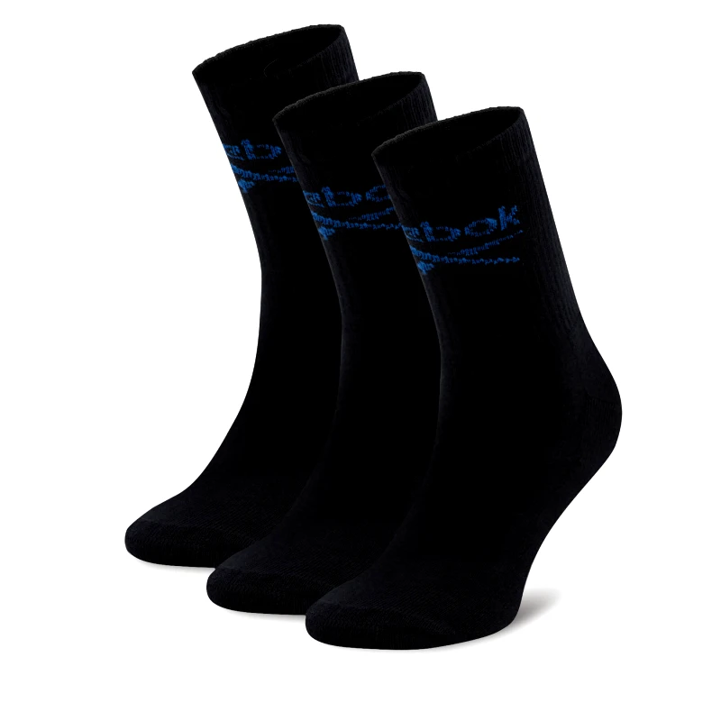 Reebok Σετ 3 ζευγάρια ψηλές κάλτσες unisex Reebok R0258-SS24 (3-pack) Μαύρο