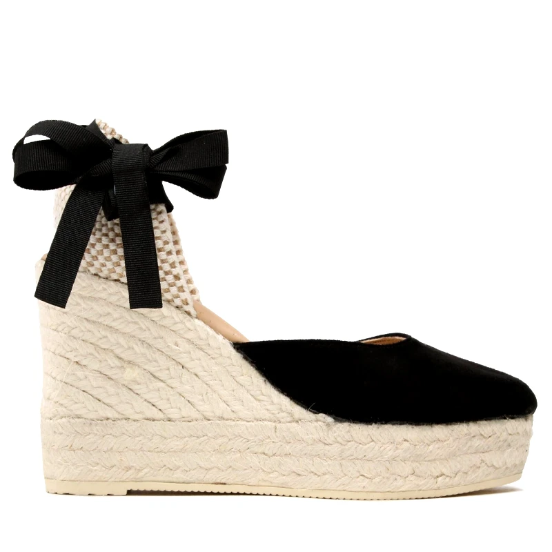 Manebi Εσπαντρίγιες Manebi Wedge Espadrilles K 1.0 WV Μαύρο