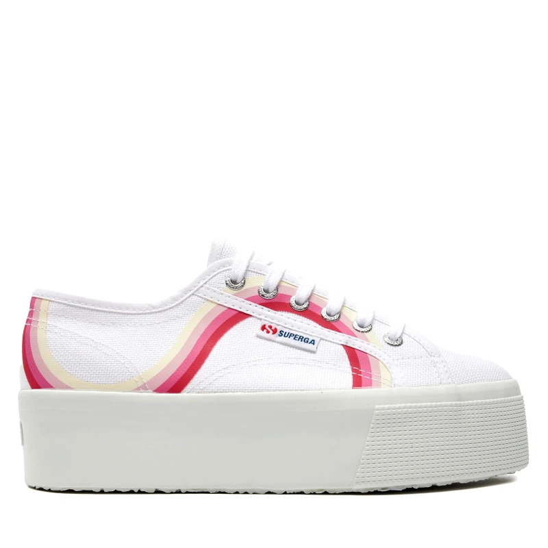Superga Πάνινα παπούτσια Superga Round Stripes 2790 S4128TW Λευκό